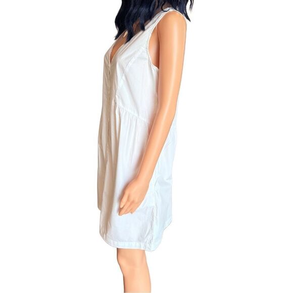 Gap Women’s White Cotton Button Down Summer Lightweight Mini Dress - Picture 4 of 8